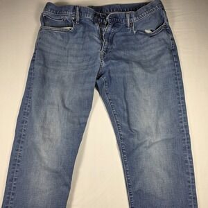 GAP Men's Athletic Taper Jeans Light Wash Stretch Denim Size 36x34
